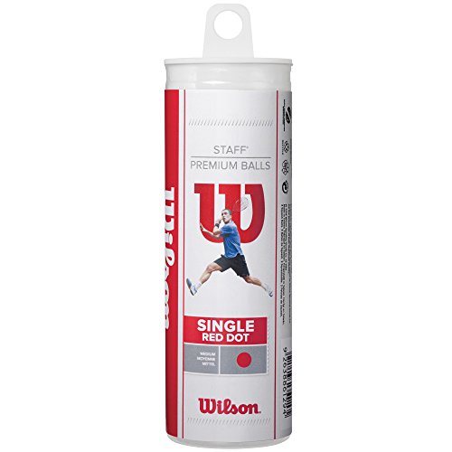 Wilson Staff Pelota de Squash 3 Unidades, Unisex, Rojo Negro, 5 Piezas/Paquetes