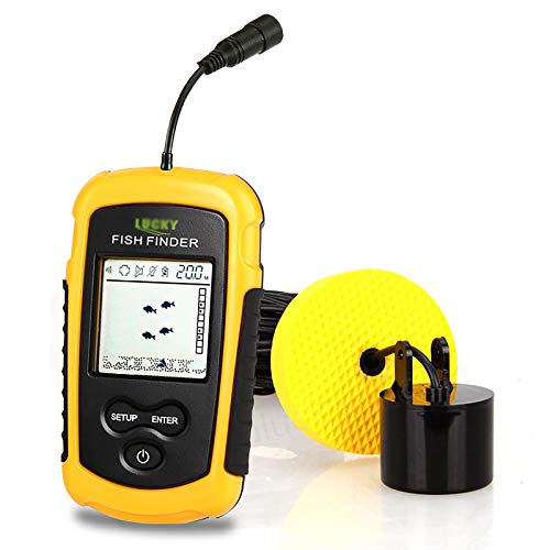 YQY Inglés Wired Fish Finder Sonar Fish Finder Botwater Fish Finder Fuddy Water Smart Pesca Gear Gear Pesca,English Version