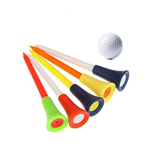 Zeagro 50 unids/set Multi Color plástico Golf Tees 80mm Durable Caucho Cojín Top Golf Tee