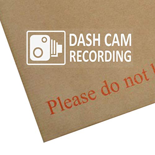 5 pegatinas de advertencia con texto en inglés "Dash Cam Recording", 30 x 87 mm, para lunar de vehículo, advertencia de seguridad de cámara en el vehículo, para coche, furgoneta, taxi, autobús