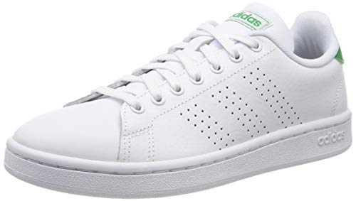 Adidas Advantage, Zapatillas de Tenis Hombre, Blanco FTWR White FTWR White Green FTWR White FTWR White Green, 39 1/3 EU