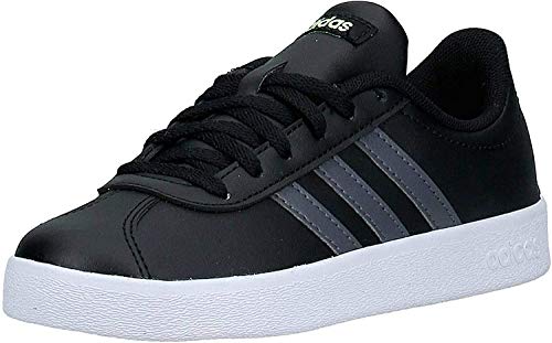 adidas VL Court 2.0 K, Zapatillas de Deporte Unisex Adulto, Multicolor Negbás Gricin Amalre 000, 38 2/3 EU