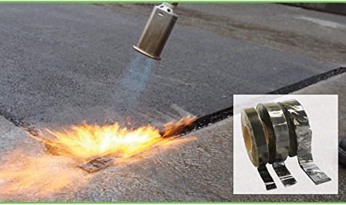 Bande autocollante de réparation asphalte bitume tarmac pour joints 50 mm de large x 10 m de longueur Allées Routes et chemins