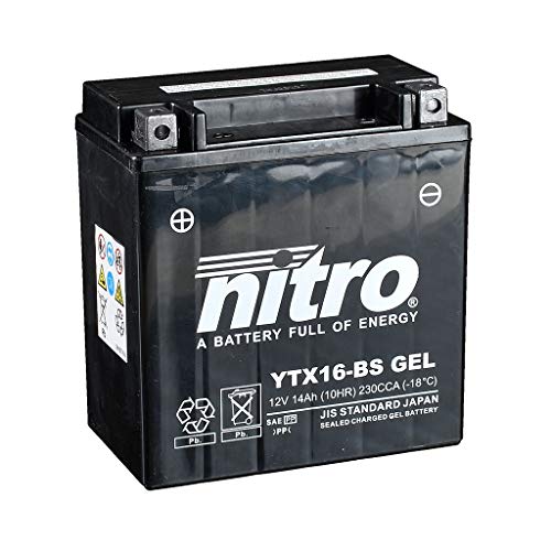 Batería 12 V 14 Ah YTX16-BS Gel Nitro LT-A X King Quad AP41A 05-08