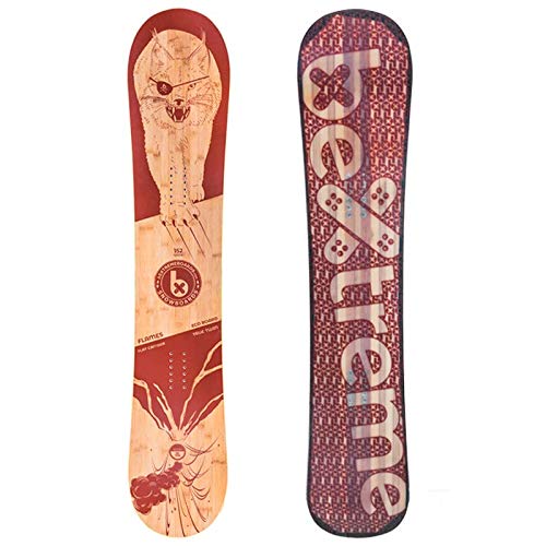 Bextreme Tabla Snowboard Flames 2020 All Mountain. Freestyle y Freeride polivalente. Eco-Board Hecha de Bambu, Arce y Haya. Medidas 152, 157 y 160cm Wide. Tabla Now para Hombre y Mujer