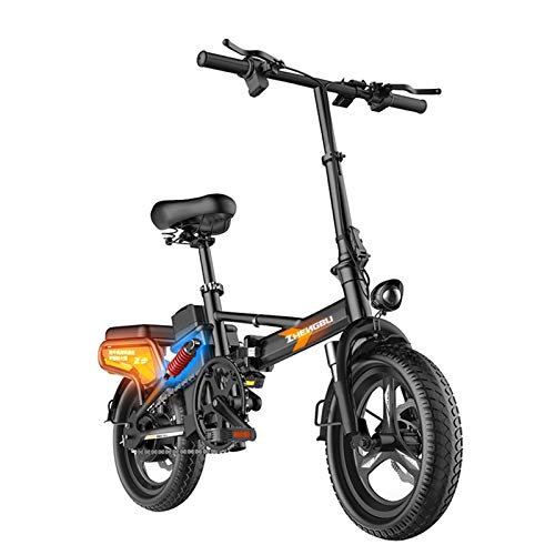 Bicicleta eléctrica para adultos, bicicleta de ciclismo de aleación de magnesio todo terreno, 14 "48V batería de litio de litio extraíble batería de litio bicicleta de montaña, vida sostenible 400km