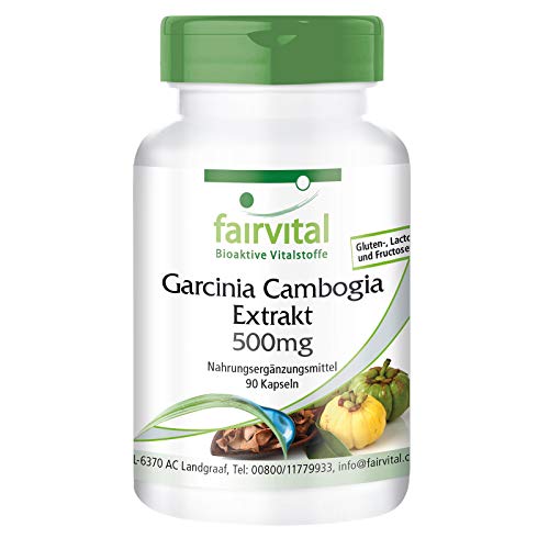 Extracto de Garcinia Cambogia 500mg - Extra fuerte 60% AHC (Ácido hidroxicítrico) - VEGANA - Dosis elevada - 90 Cápsulas - Calidad Alemana