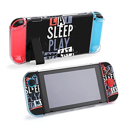 Funda protectora para Nintendo Switch, principios básicos de la vida – Eat Sleep Play RepDurable Funda para Nintendo Switch y Joy Con
