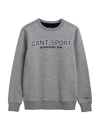 GANT Men's Zip Sweatshirt Regular Fit Grey in Size XX-Large