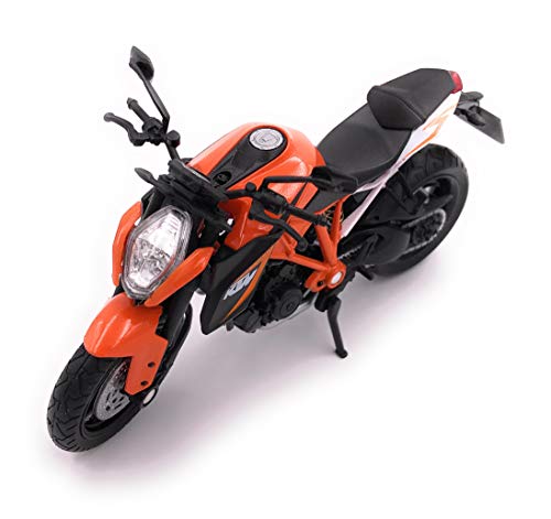 H-Customs Bicicleta de Motocicleta Superduke R Modelo de Bicicleta de Velocidad Naranja Licenciado 1:18