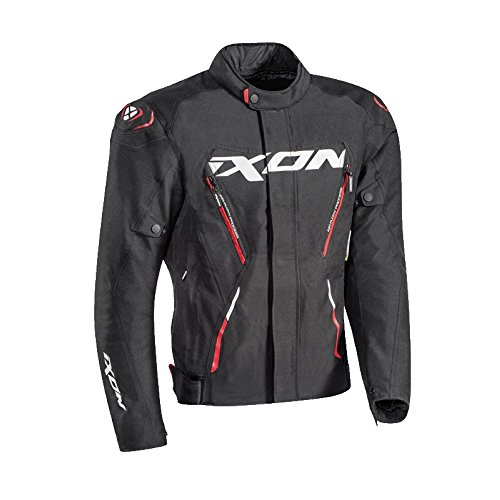 Ixon – Chaqueta de moto para hombre MISTRAL talla negro rojo, talla XXL