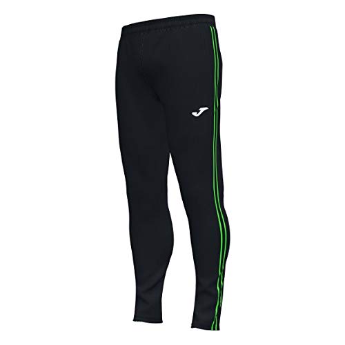 Joma Classic Pantalones Largos, Hombre, Negro-Verde Fluor, L