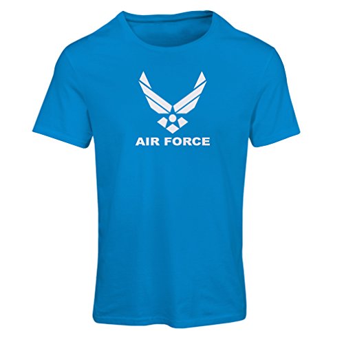 lepni.me Camiseta Mujer United States Air Force (USAF) - U. S. Army, USA Armed Forces (Small Azul Blanco)