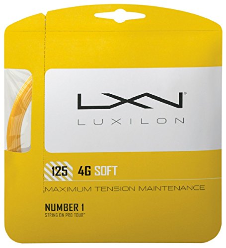Luxilon 4G Soft Cordaje de tenis, 12.2 m, unisex, dorado, 1.25 mm