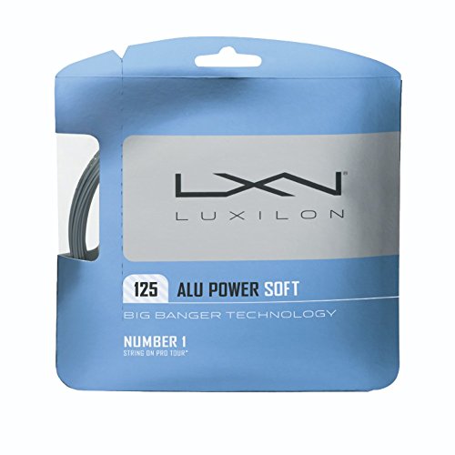 Luxilon Alu Power Soft Cordaje de tenis, 12.2 m, unisex, plateado, 1.25 mm