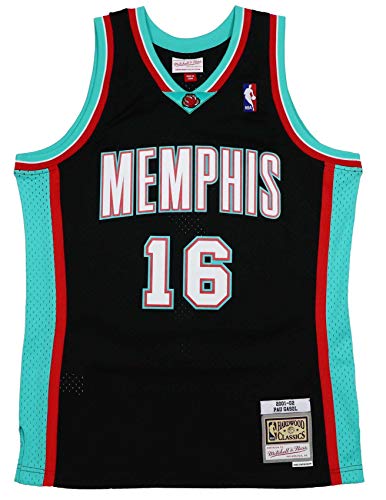 Mitchell & Ness Pau Gasol #16 Memphis Grizzlies 2001-02 Swingman NBA - Camiseta, color negro, Negro , xx-large