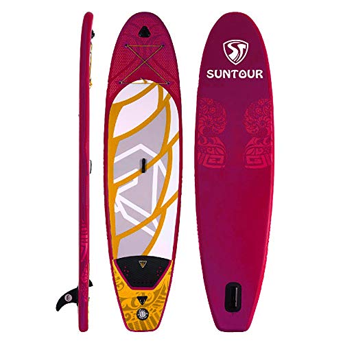 NgMik Tabla De Surf Inflable Sup Inflable Stand Up Paddle Board Package con 5 Piezas Accesorios, 305 Cm 320 Cm Longitud, Rojo Estable (Color : Red, Size : 305x76x15cm)