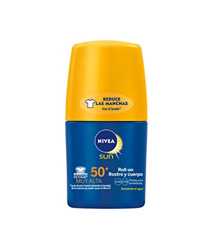 NIVEA Sun - Roll On crema solar Hidratante Protege & Hidrata FP50 - Protección UV muy alta - 50 ml