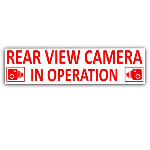 Platinum Place - Pegatina con texto en inglés «Rear View Camera In Operation» (1 unidad, para señales de videovigilancia, taxi, coche, camión, autobús, Go Pro de seguridad)
