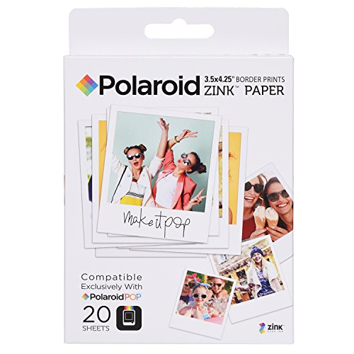 Polaroid Zink - Papel fotográfico para Polaroid Pop 2.0, 20 hojas