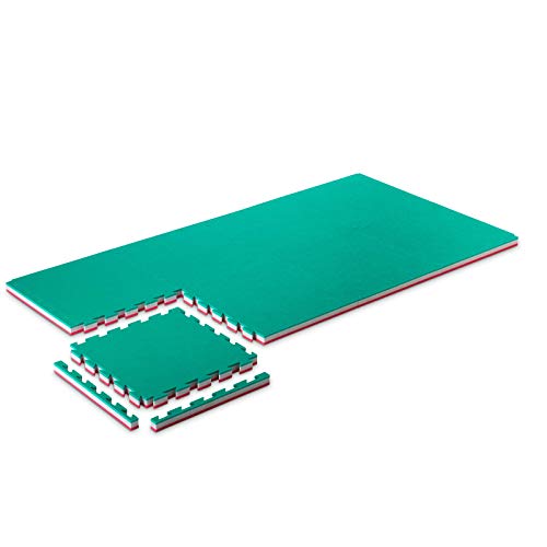 Pro Game Kit 8 Piezas Tatami Puzzle 4cm Performance-Home Verde/Rojo 50x50 cm Tatami 4cm, Tatami Judo