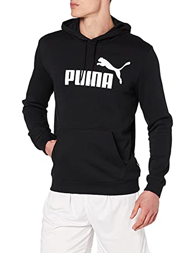 PUMA ESS Hoody TR Big Logo Sweatshirt, Hombre, Puma Black, S