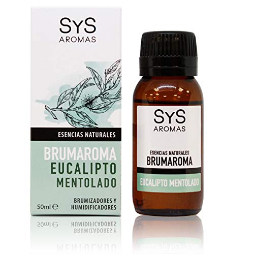 S&S Cosmética Natural Esencia Brumaroma SyS 50 ml Eucalipto Mentolado. Aromaterapia para Humidificador y Difusor Aroma SPA,