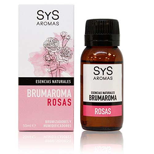 S&S Cosmética Natural Esencia Brumaroma SyS 50 ml Rosas. Aromaterapia para Humidificador y Difusor Aroma SPA,