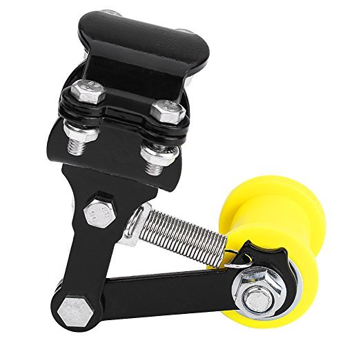 Tensor de cadena - Tensor de cadena del ajustador, perno en el rodillo Accesorios modificados de la motocicleta Herramienta universal (Color : Black)
