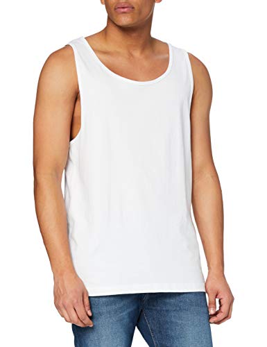 Urban Classics Jersey Big Tank Top Camisa, Blanco (White), Large (Talla del Fabricante: Large) para Hombre