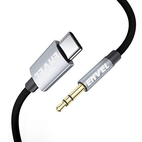 USB C a Cable AUX, Nylon Trenzado Tipo C a 3.5mm Adaptador de Auricular Audio Coche Estéreo Compatible con Huawei P30 P20 Pro, Mate 20, Samsung Galaxy Note 10/S20, Google Pixel Negro (3.3 pies/1m)