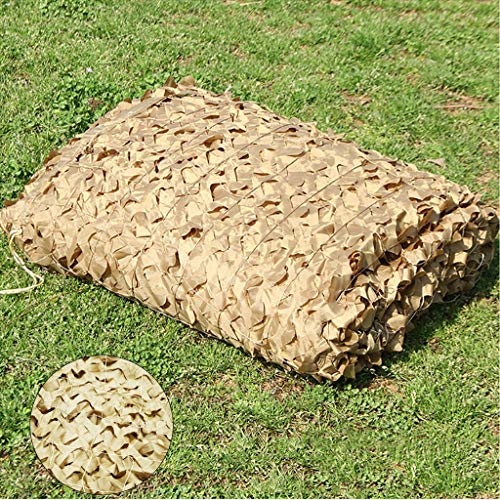 YFF-Lonas Woodland Camo Netting Beige Camping Military Hunting Camouflage Net Bulk Roll Mesh Cover Blind for Decoration Sun Shade Party Outdoor