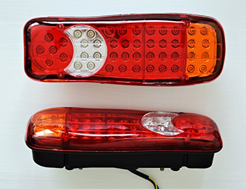 2 x LED Cola Luz de freno antiniebla trasera (24 V luces para remolque camión autobús Camper volquete autocaravana lámparas