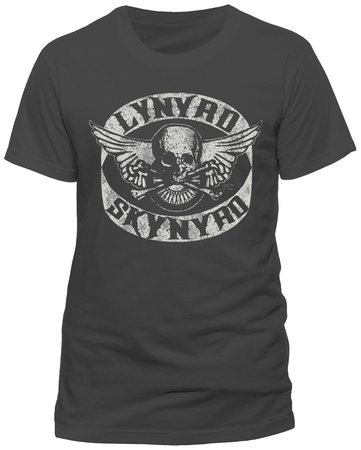 Coole-Fun-T-Shirts T-Shirt Lynyrd Skynyrd Biker MC-Neu Camiseta, Gris, 3XL