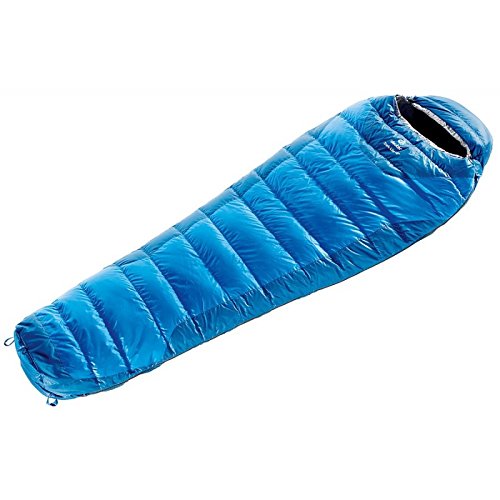 Deuter - Saco de dormir Trek Lite + 8° largo con cremallera recta, color azul