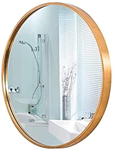 EWR Espejo de tocador ovalado, marco de metal, espejo para colgar en la pared, librería, restaurante, baño, espejo elegante de princesa, tamaño: 50 x 70 cm, varios estilos (tamaño: 50 x 70 cm)