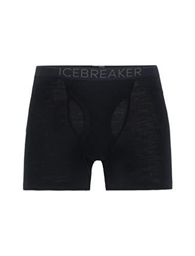 Icebreaker Mens 175 Everyday Boxers W Fly Calzoncillos, Hombre, Black, XL