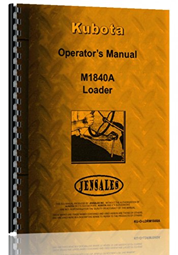 Kubota M1850A Loader Attachment for M6950 Tractor Operators Manual