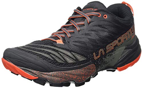 La Sportiva Akasha, Zapatillas de Trail Running Hombre, Multicolor (Black/Tangerine 000), 42 EU