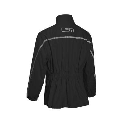LEM - Traje de lluvia IMPERMEABLE 2 piezas Negro/Flúor Costuras Termoselladas (XL)