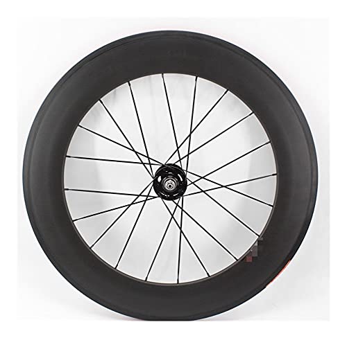 liangzai 1 unids Nuevo 700C 88mm Láminas tubulares Fijadas Track Road Road Bike Mate Full Carbon Bicycle Wheelsets Aero Spokes Hilarity (Color : Fixed Gear Rear)