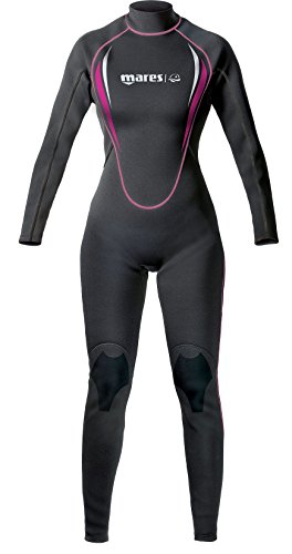 Mares Steamer Manta - Traje de buceo para mujer, color negro, color negro (black/pink), talla 36 ES (Talla Fabricante: S1)