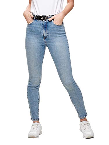 Only Onlmila HW SK ANK Jeans Bj13502-1 Noos Vaqueros Skinny, Azul (Light Blue Denim Light Blue Denim), 40 /L30 (Talla del Fabricante: 32) para Mujer