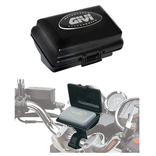 S601 Porta telepeaje portatelpass peaje autopista compatible con Suzuki GSR 750 Matt Black LE Givi con kit para fijación en manillares tubulares