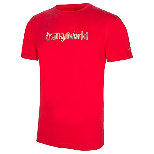 TRANGO Camiseta Watercolour, Rojo, XL Hombre