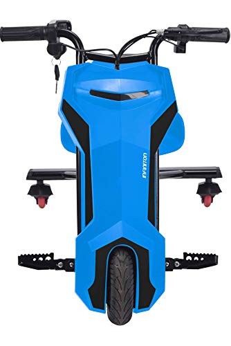 Triciclo ELECTRICO Crazy Bike Sup INFINITON Azul-Negro (Amortiguacion Trasera, Distancia Regulable, Velocidad máxima 20km/h)