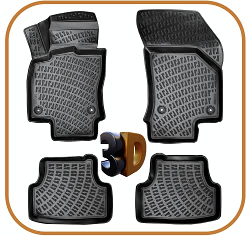 Trimak Alfombrillas de goma 3D compatibles con VW Golf 7 & Golf 7 Variant (2012 – 2020) con borde alto