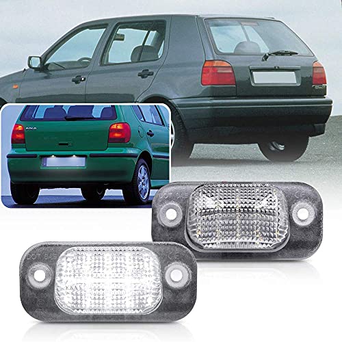 2 luces LED para matrícula compatible con Golf MK3 Polo III Estate Classic Polo Variant compatible con Seat Coidoba 6K Cordoba Vario