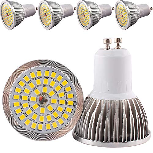 4 pieza GU10 LED 6 W 48 SMD 2835 Lámpara LED AC85 – 265 V 500LM 3200 K Blanco Cálido, 120 ° ángulo del haz, Ultra luminoso bombillas a LED