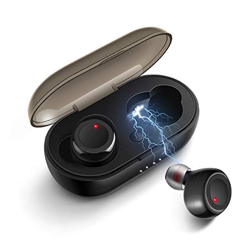 Auriculares Inalámbricos Bluetooth 5.0, Auriculares Bluetooth In Ear Auriculares Deportivos Estéreo Auriculares Bluetooth con Cargador portátil y micrófono Integrado para Airpods Android/iPhone